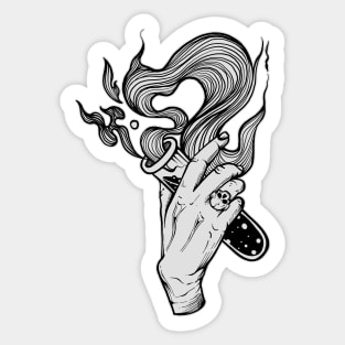 Hand hold on a potion Sticker